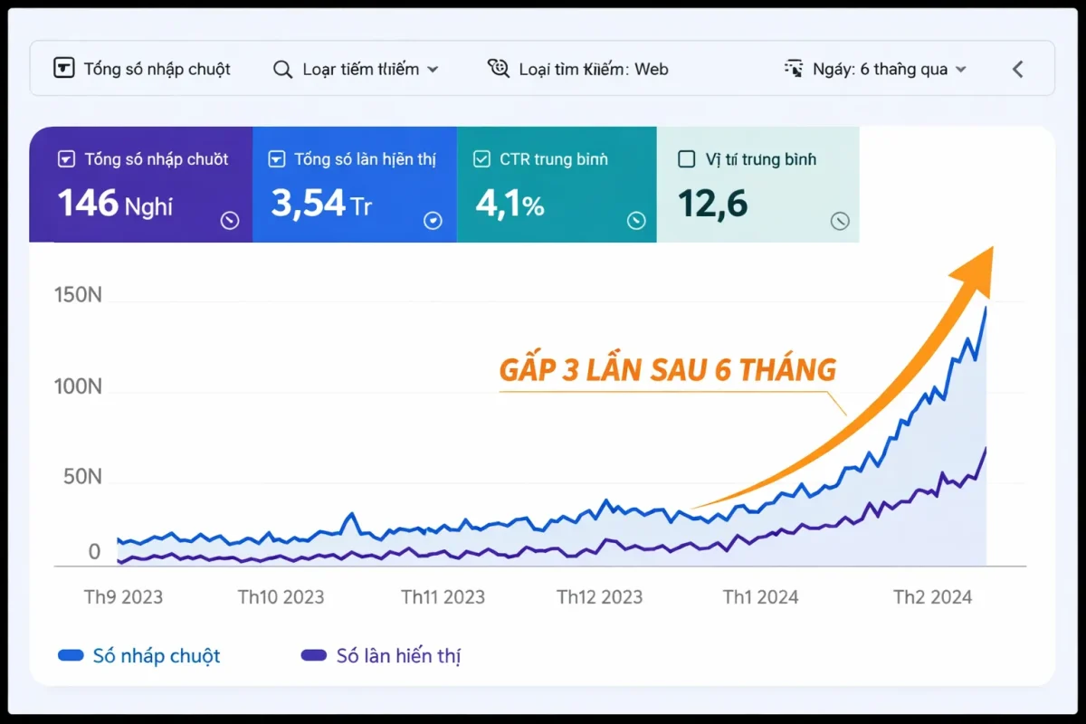 Biểu đồ tăng seo tổng thể