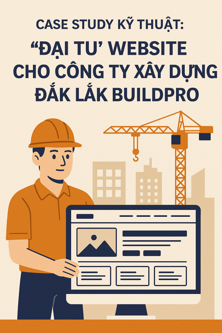 Case Study Kỹ Thuật: ‘Đại Tu’ Website Cho Công Ty Xây Dựng Đắk Lắk BuildPro
