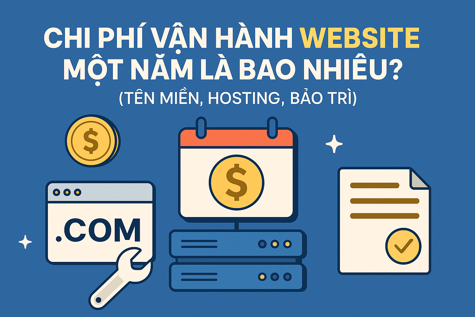 Chi phí vận hành website một năm là bao nhiêu? (Tên miền, Hosting, Bảo trì)