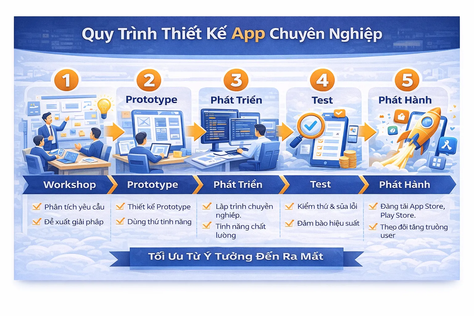 Quy trình xác định phạm vi App MVP từ vấn đề đến phiên bản đầu tiên