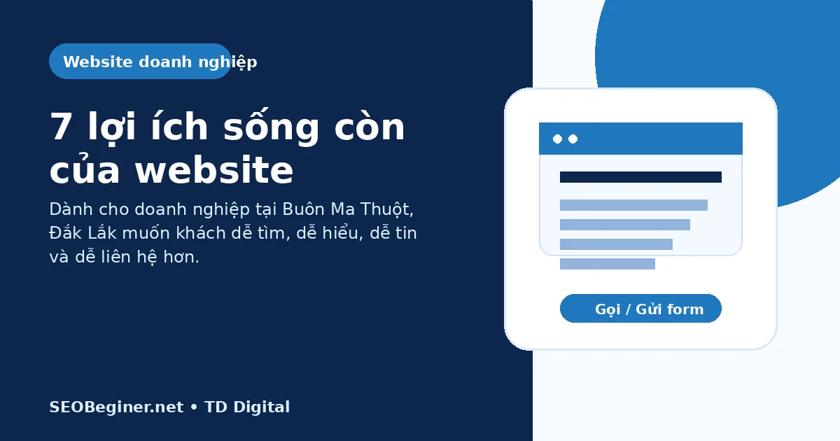 Website cho doanh nghiệp tại Đắk Lắk