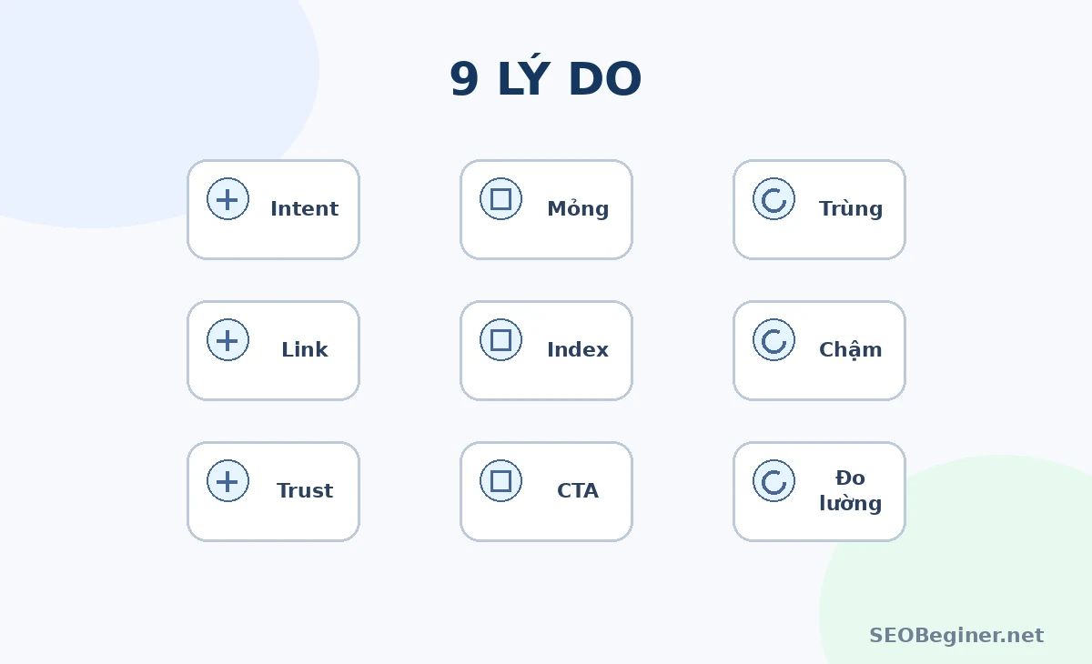 9 lý do Google chưa đánh giá cao website dù update liên tục