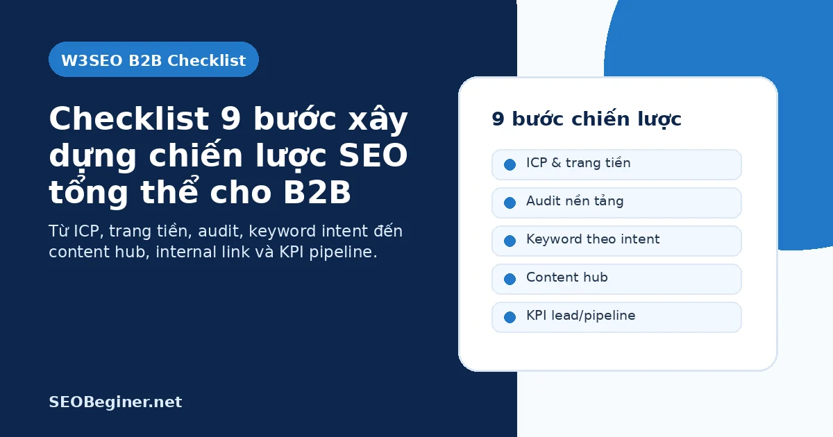 Checklist chiến lược SEO B2B từ ICP đến pipeline
