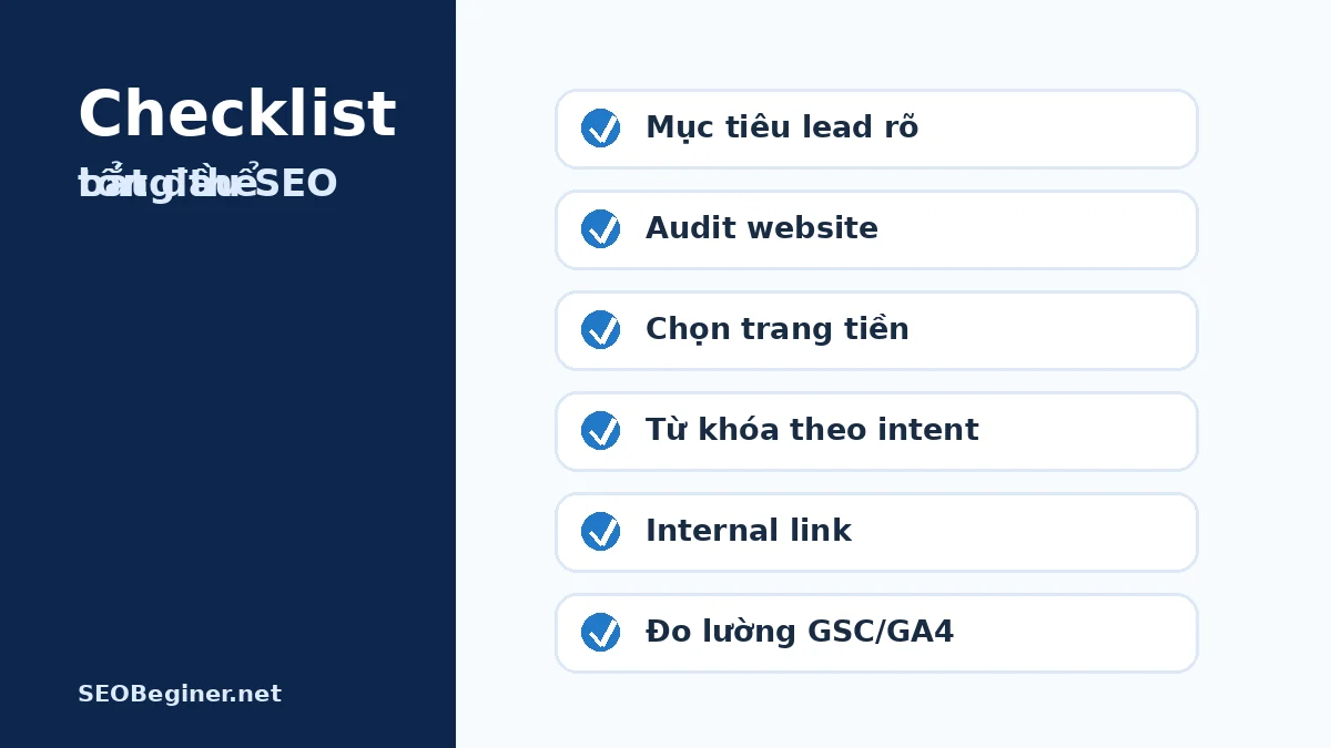 Checklist triển khai SEO cho doanh nghiệp nhỏ