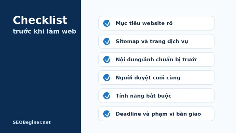 Checklist nghiệm thu website chuẩn SEO trước khi bàn giao