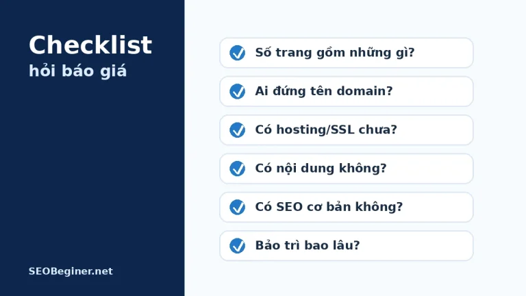 Checklist so sánh báo giá thiết kế website trước khi ký hợp đồng