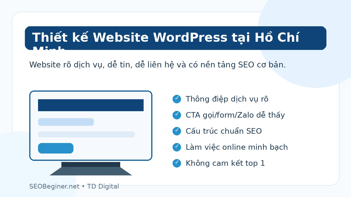 Thiết kế website WordPress tại TPHCM cho doanh nghiệp cần website tạo lead