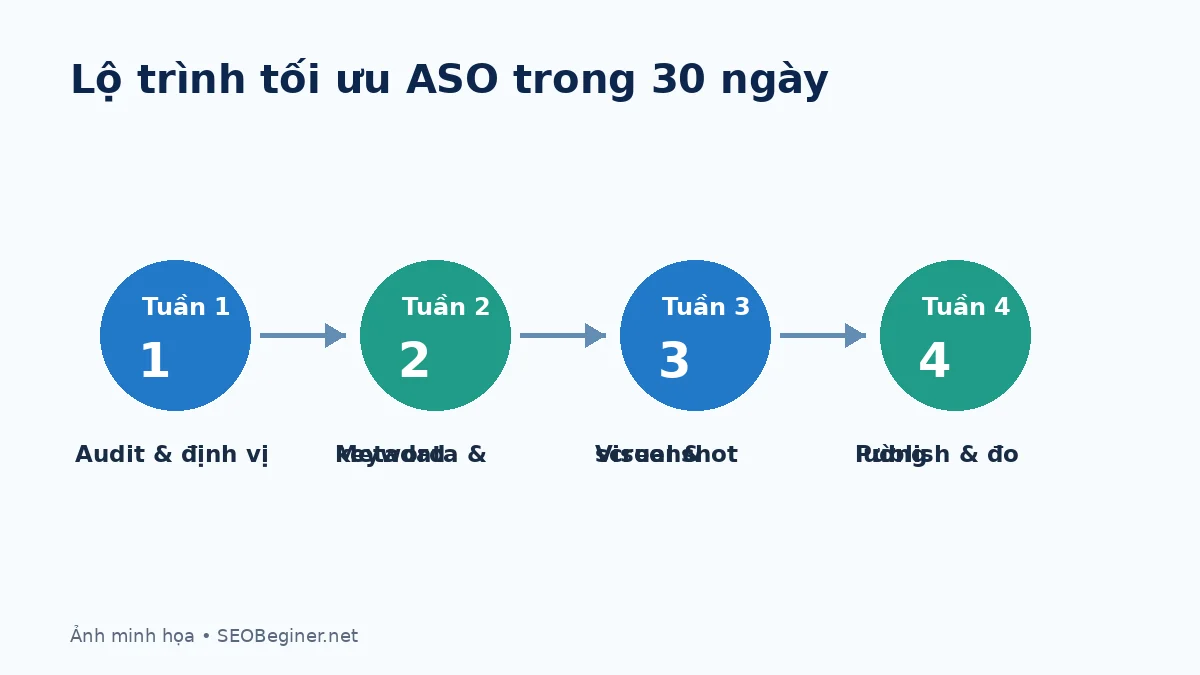 Lộ trình tối ưu ASO trong 30 ngày