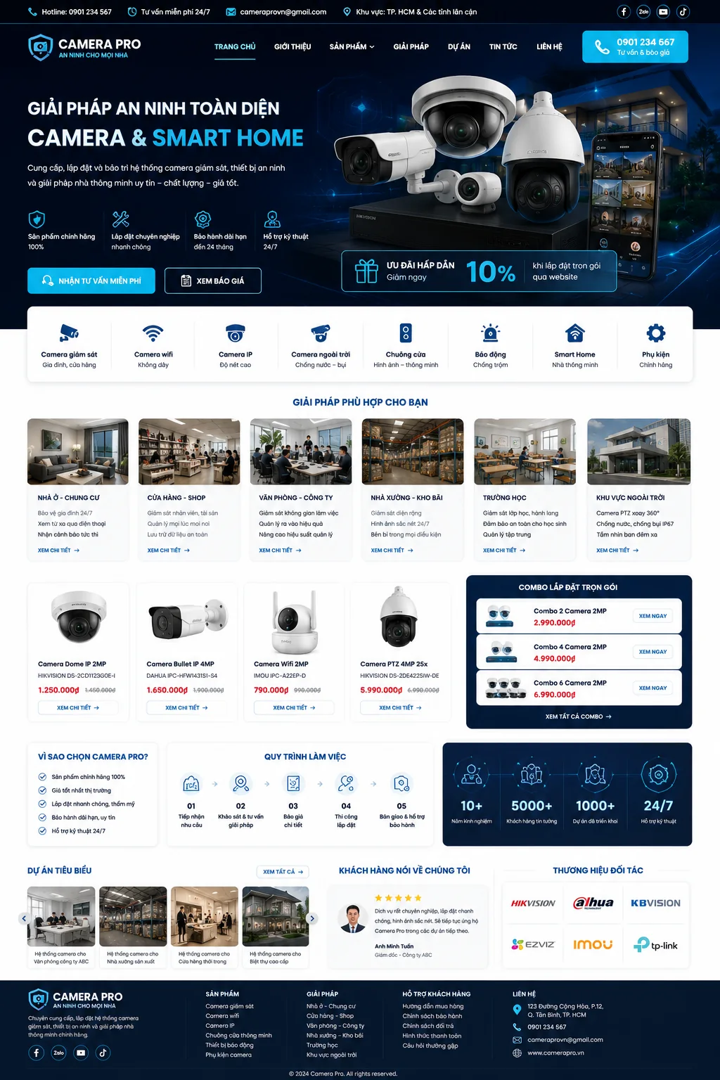 Mẫu Website Camera An Ninh & Smart Home – CCTV01
