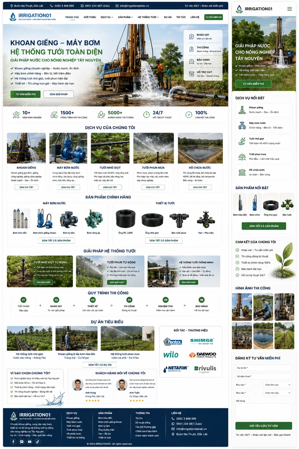 Mẫu Website Khoan Giếng – Máy Bơm – Hệ Thống Tưới – IRRIGATION01