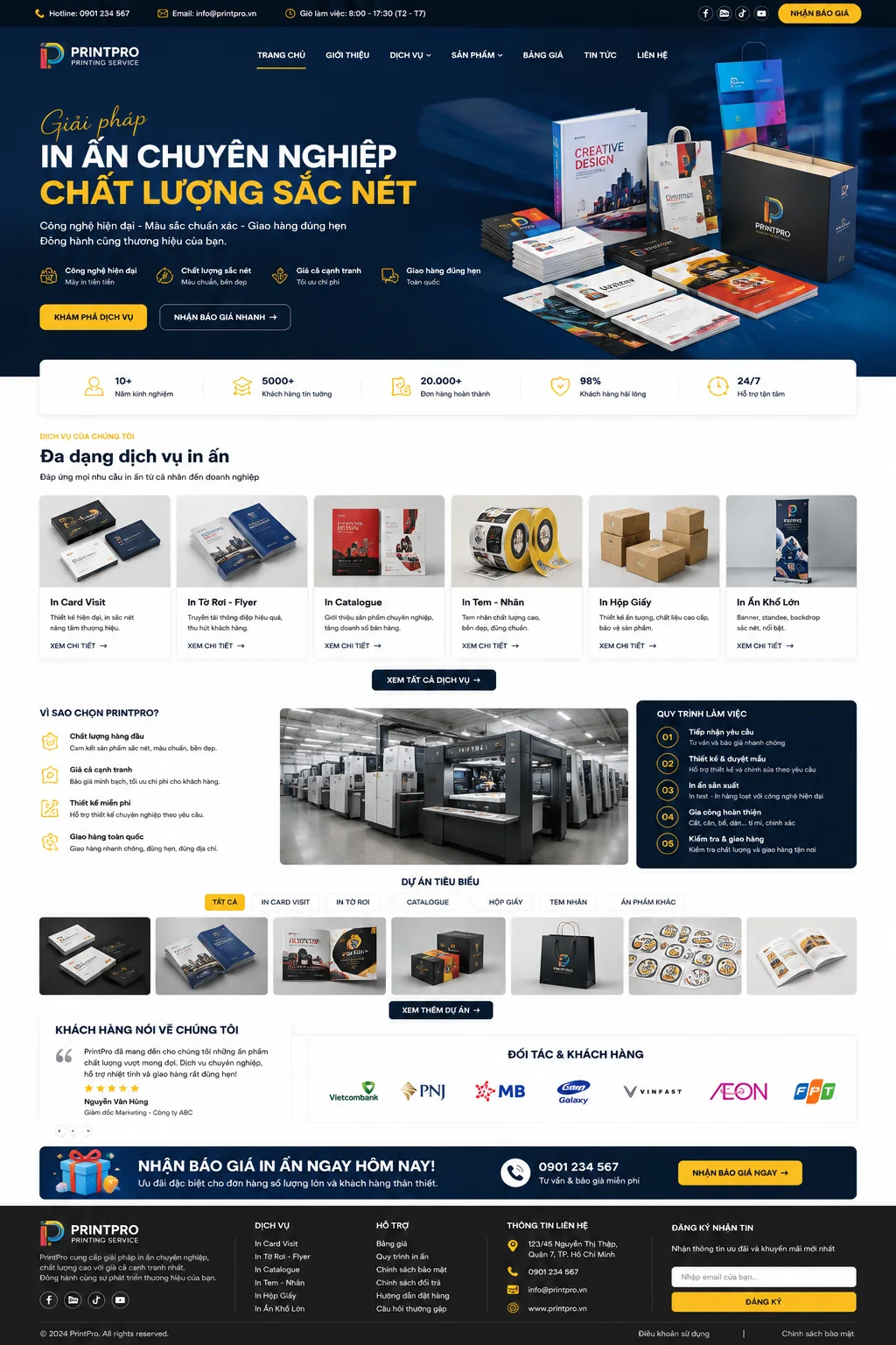 Mẫu Website Dịch Vụ In Ấn Chuyên Nghiệp – PRINT01